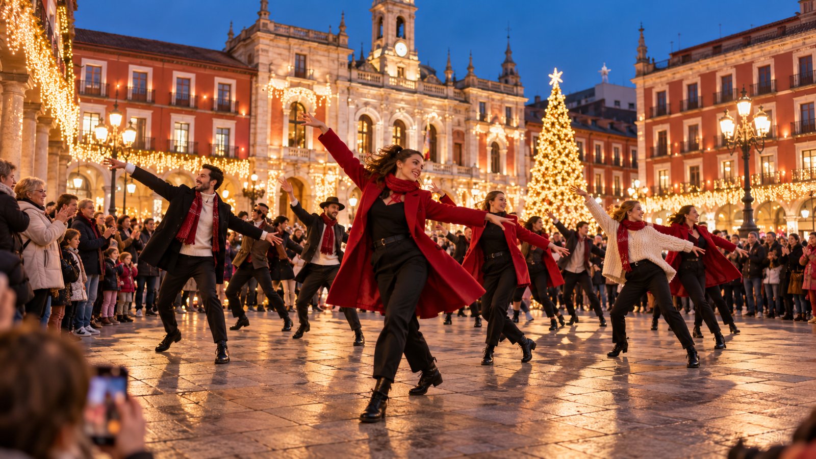 Recreación de una actuación de danza en el espacio público